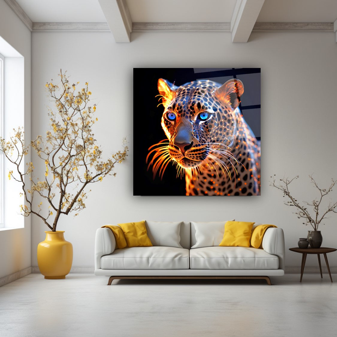 Leopar Kare Cam Tablo