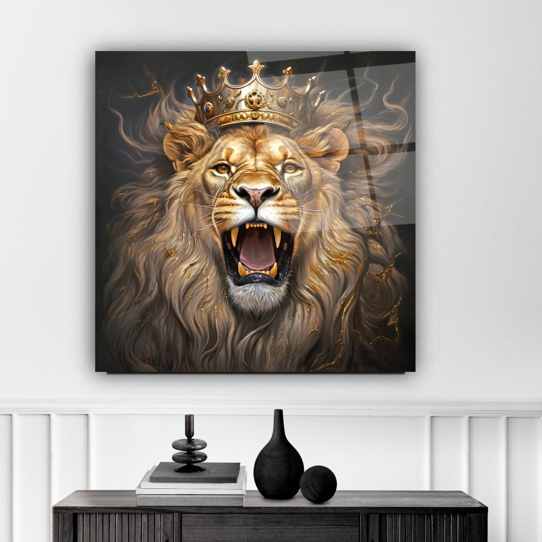 Aslan Kare Cam Tablo