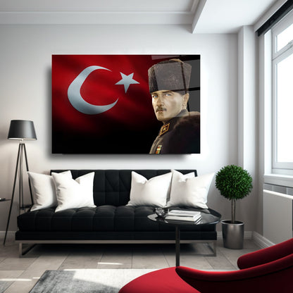 Atatürk Yatay Cam Tablo