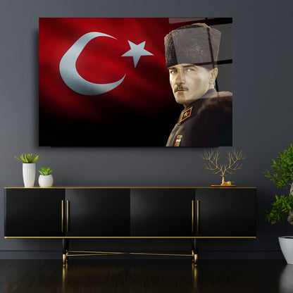 Atatürk Yatay Cam Tablo