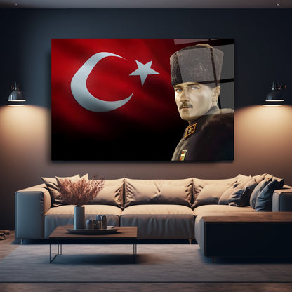 Atatürk Yatay Cam Tablo