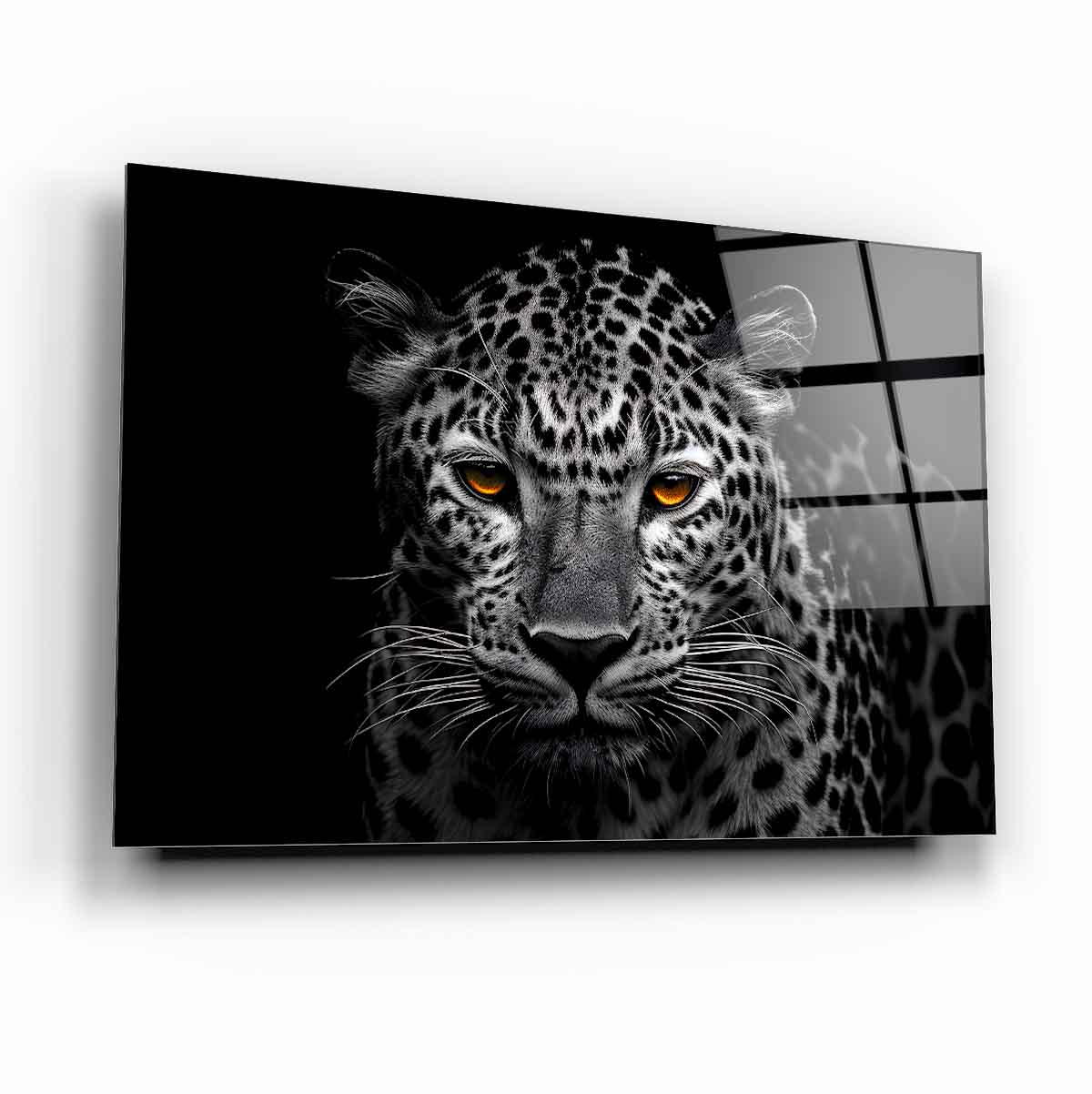 Leopar Yatay Cam Tablo