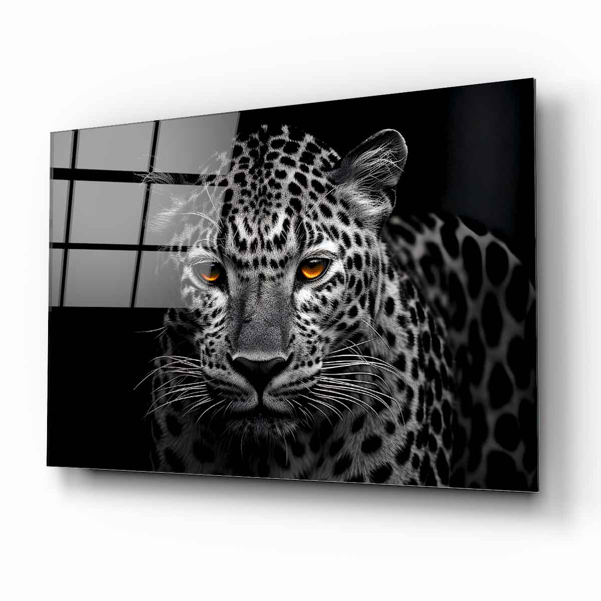 Leopar Yatay Cam Tablo