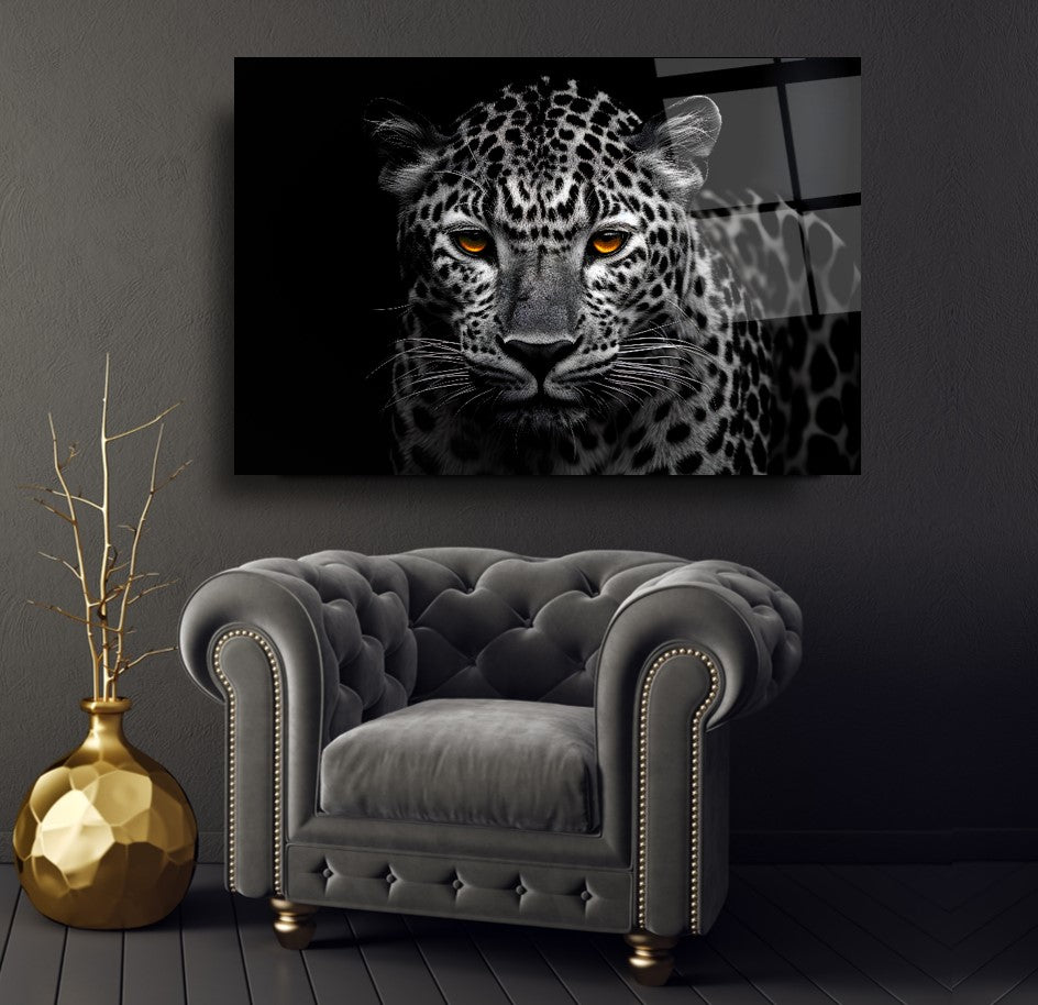 Leopar Yatay Cam Tablo