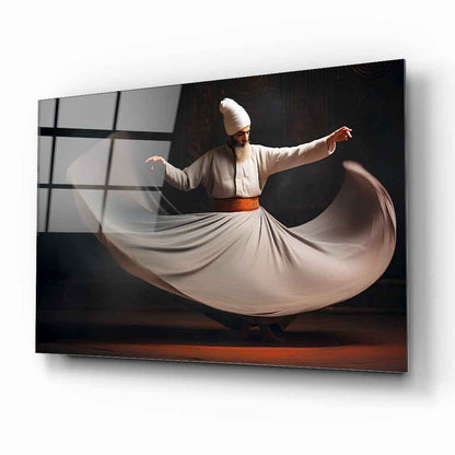 Derviş Yatay Cam Tablo