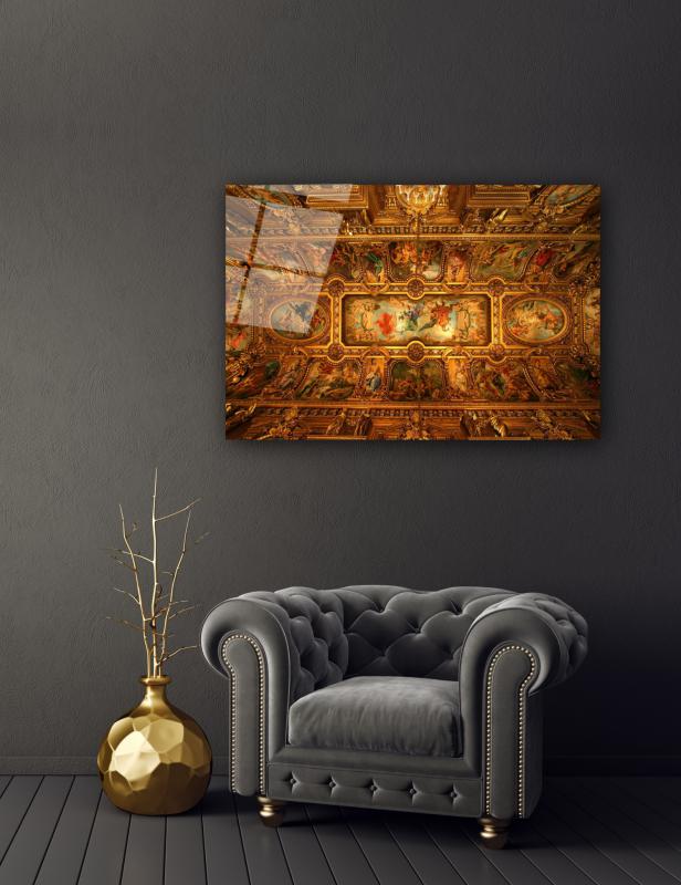 Gold Sanat Yatay Cam Tablo