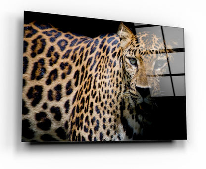 Leopar Yatay Cam Tablo