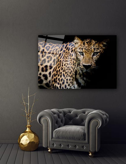 Leopar Yatay Cam Tablo