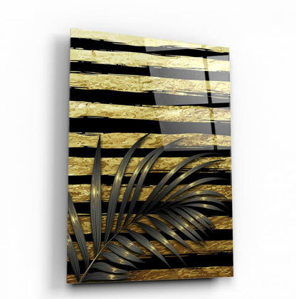 Gold Desen Dikey Cam Tablo