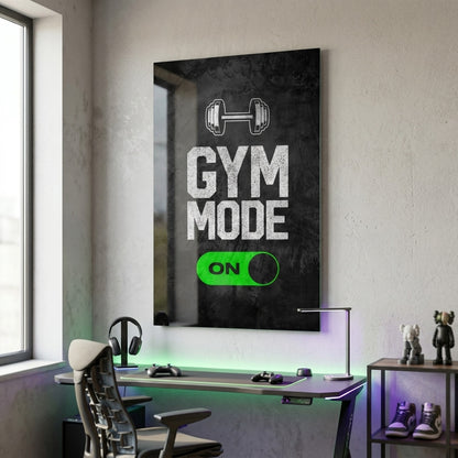 Gym Mode On Motivasyon Dikey Cam Tablo