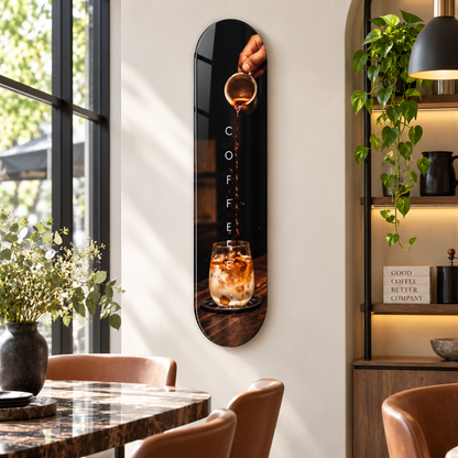 Kahve akışlı Skate Board cam tablo - alternatif premium mekan