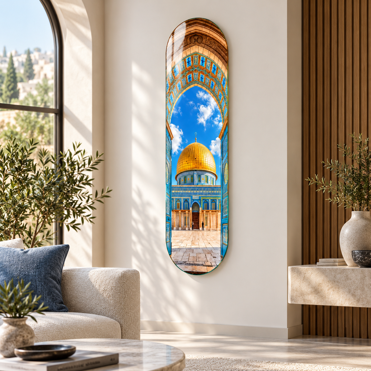 Kubbetü's-Sahra Skate Board cam tablo - premium salon