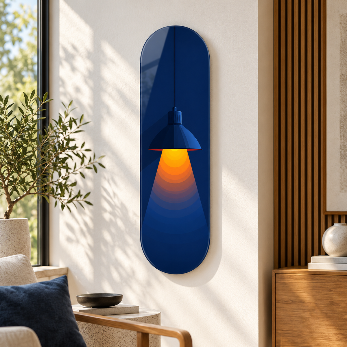 Lacivert lamba Skate Board cam tablo alternatif premium mekan