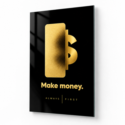 Make Money siyah gold dikey cam tablo ana ürün görseli