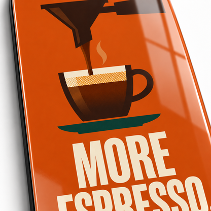 More Espresso UV baskı detay görseli