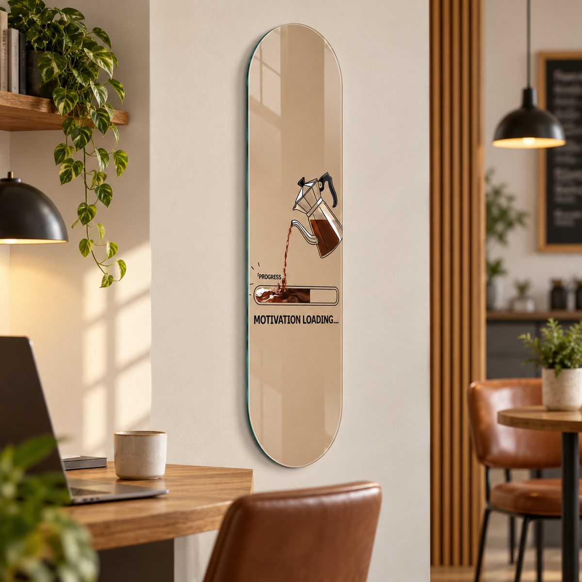 Motivation Loading Skate Board cam tablo - farklı premium mekan