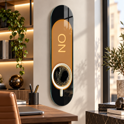 ON kahve temalı Skate Board cam tablo - alternatif premium mekan
