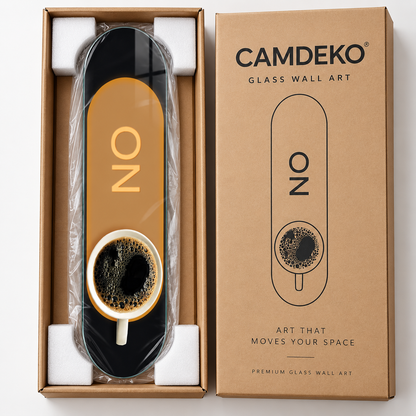 CAMDEKO güvenli paketleme - ON kahve temalı Skate Board cam tablo