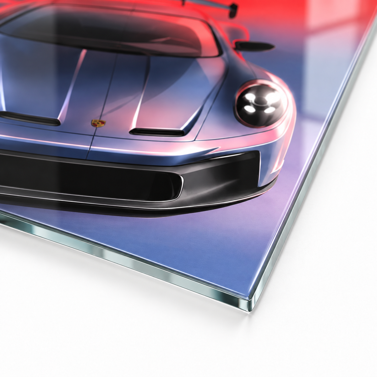 CAMDEKO 4 mm Ultra Clear temperli cam ince rodajlı kenar Porsche detayı