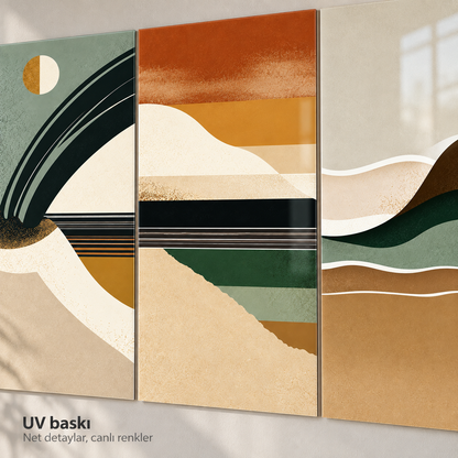 Soyut desenlerde net detaylı UV baskı