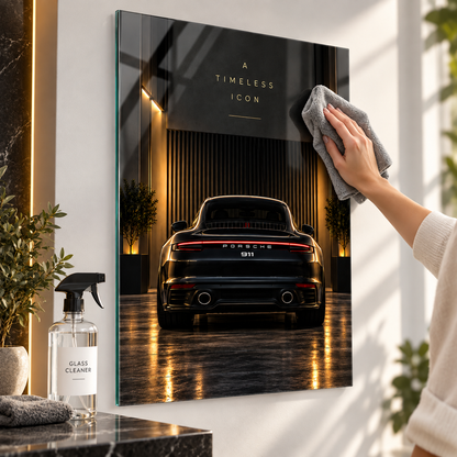 Porsche 911 A Timeless Icon cam tablo mikrofiber bez ile kolay temizlik görseli