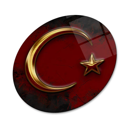 Bayrak Yuvarlak Cam Tablo