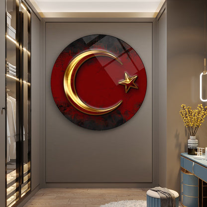 Bayrak Yuvarlak Cam Tablo