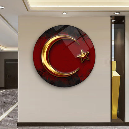Bayrak Yuvarlak Cam Tablo