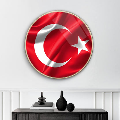 Bayrak Yuvarlak Cam Tablo