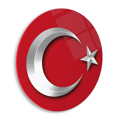 Bayrak Yuvarlak Cam Tablo