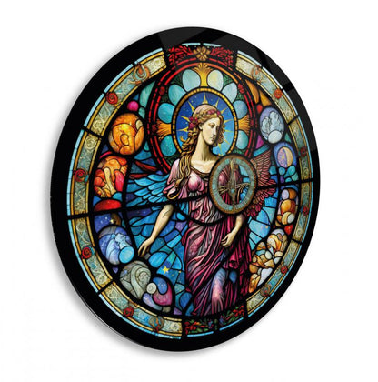 Soyut Yuvarlak Cam Tablo