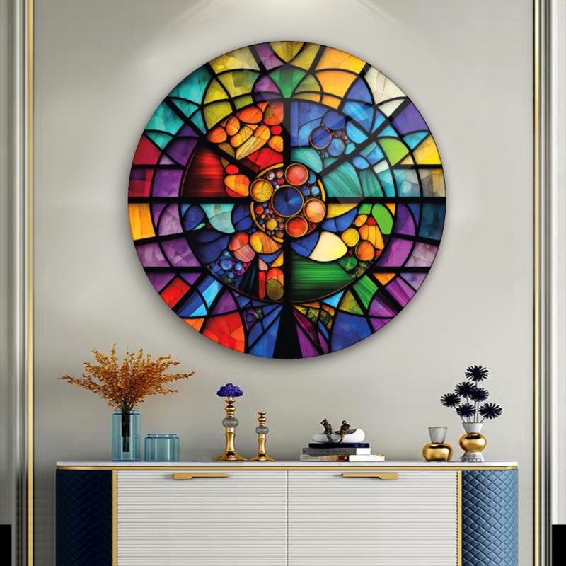 Vitray Yuvarlak Cam Tablo