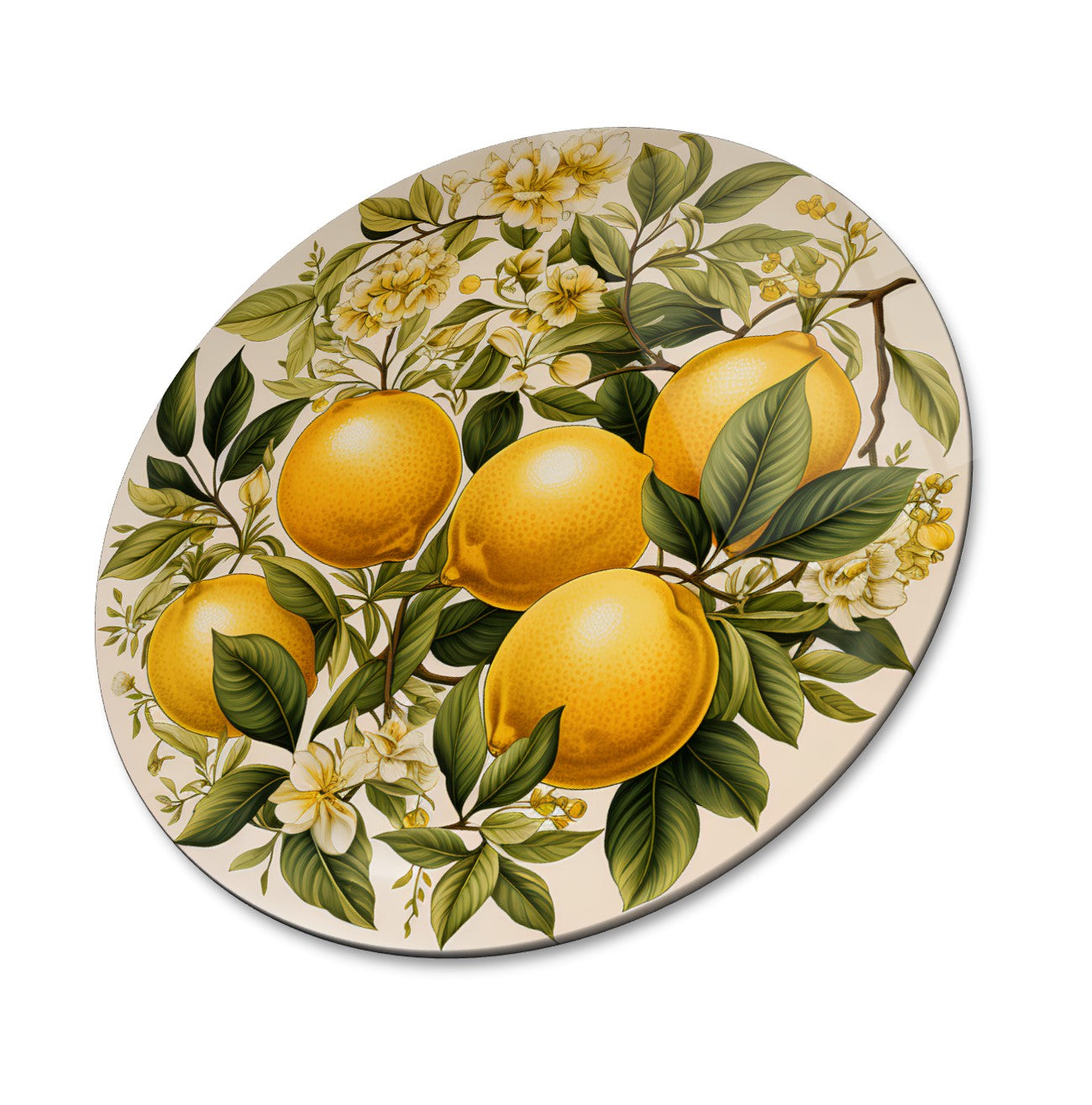 Limon Yuvarlak Cam Tablo