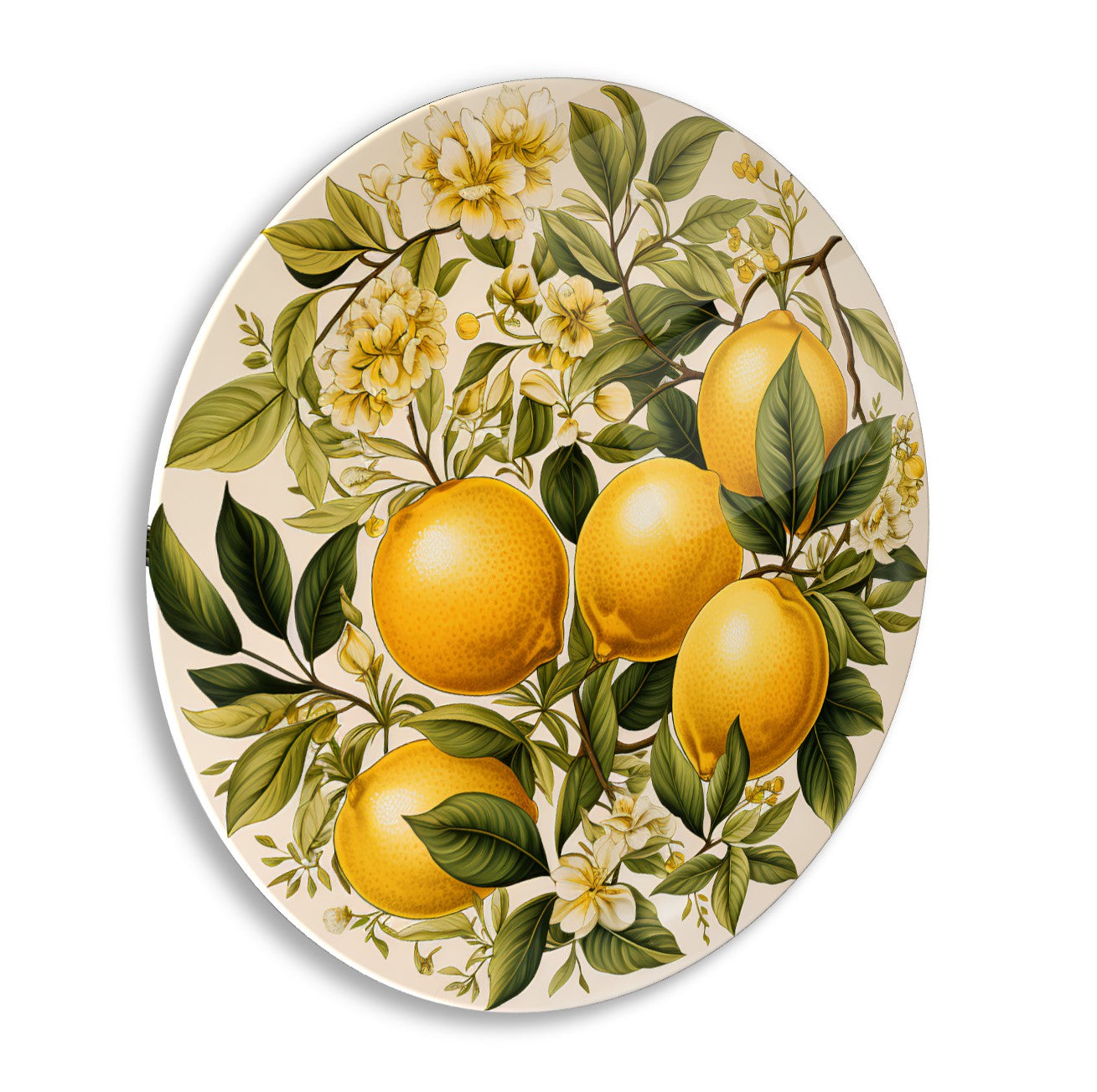 Limon Yuvarlak Cam Tablo