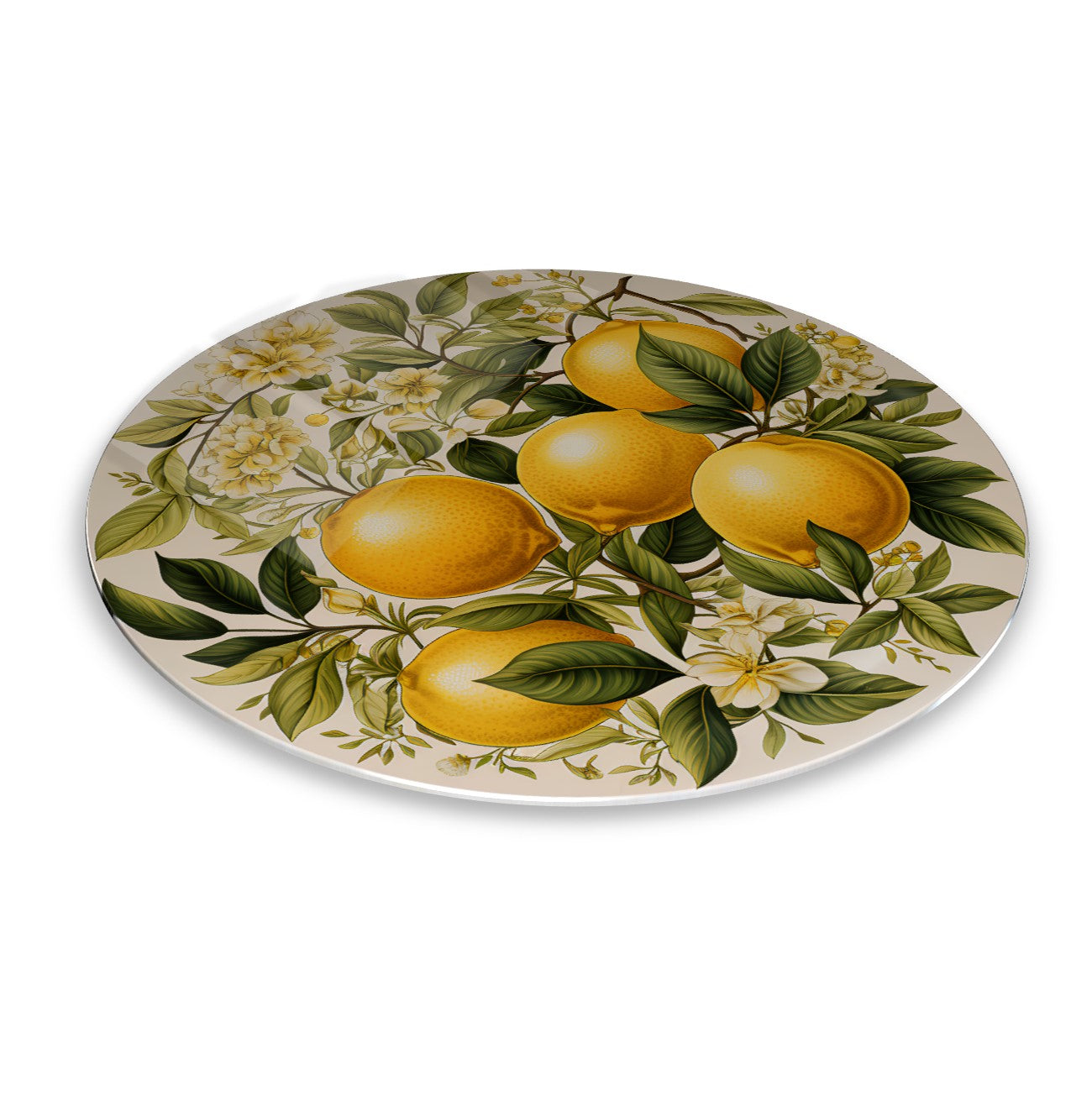 Limon Yuvarlak Cam Tablo