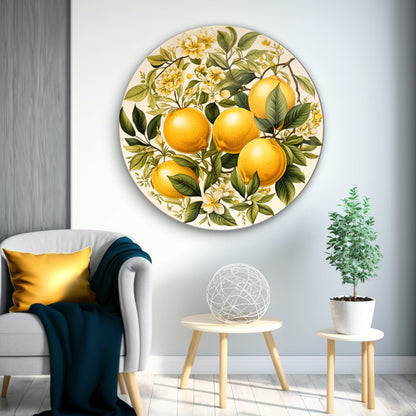 Limon Yuvarlak Cam Tablo